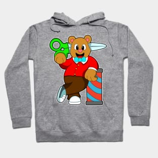 Bear as Hairdresser with Scissors Hoodie